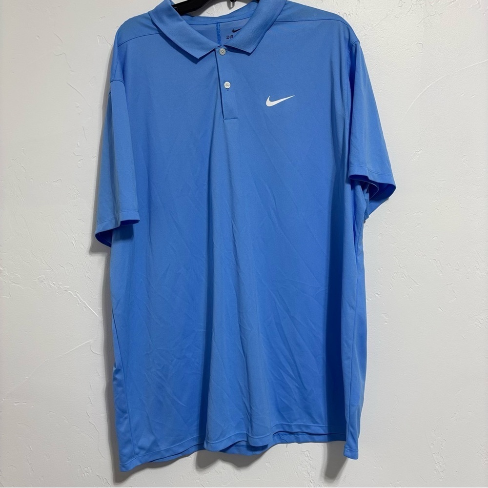 Nike Men's Victory Golf Polo Dri-Fit Standard Fit Size XXL 2XL Blue Short Sleeve